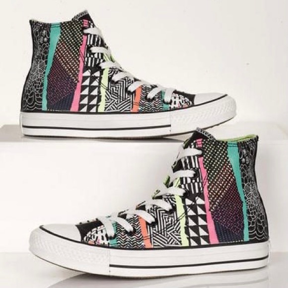 Converse Shoes - Converse All Star Geometric Print High Tops 10 EUC